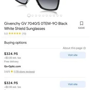 Givenchy GV 7040/S 0TEM-9O Black White Shield Sunglasses Givenchy GV 7040/S - TEM 9O Black White | Sunglasses Man main image 3